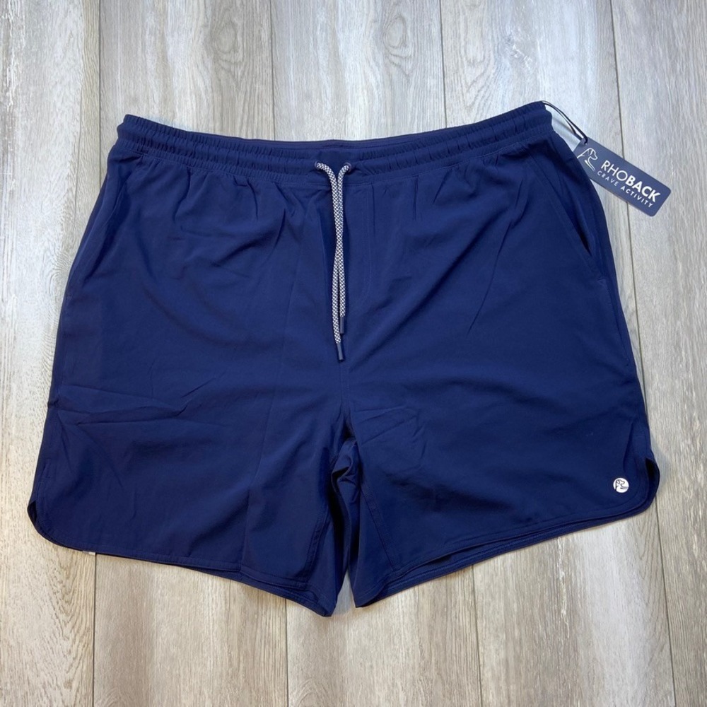 Rhoback The Dunks Shorts Mens 2XL Blue Gym Lined Athletic Training Workout NEW